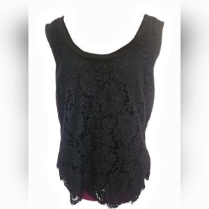 Banana Republic black lace tank